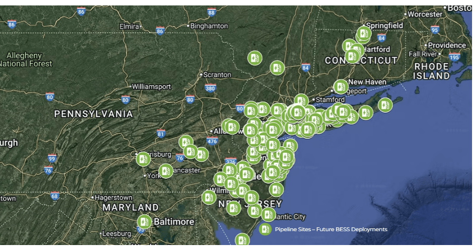 Pipeline sites — future BESS deployments across the Northeast